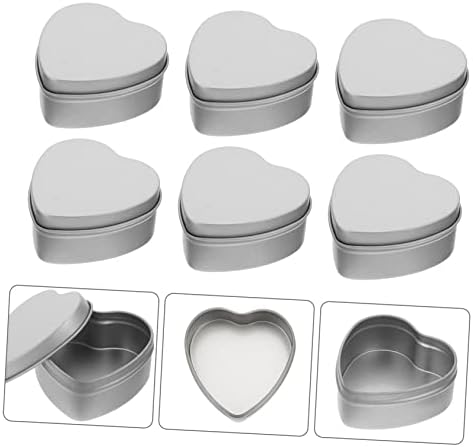 NUOBESTY Heart-Shaped Tinplate Candle Storage Jar