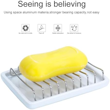 Amosfun Stainless Steel Soap Dish with Drain