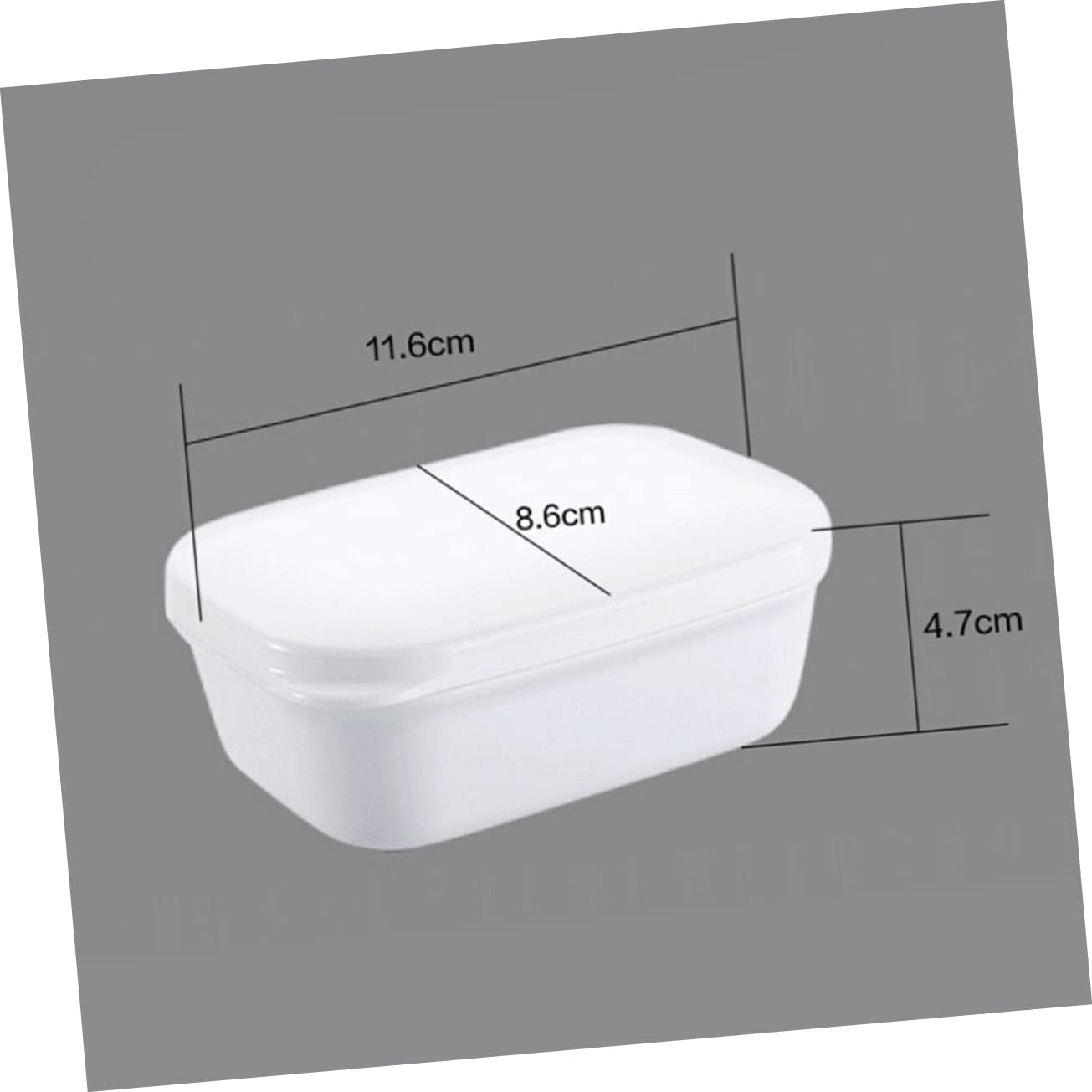 Portable Soap Dish with Drainage Leak Proof White