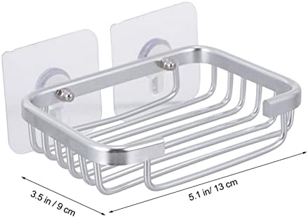 ETHZZLE No-Punch Wall Mount Soap Holder Silver