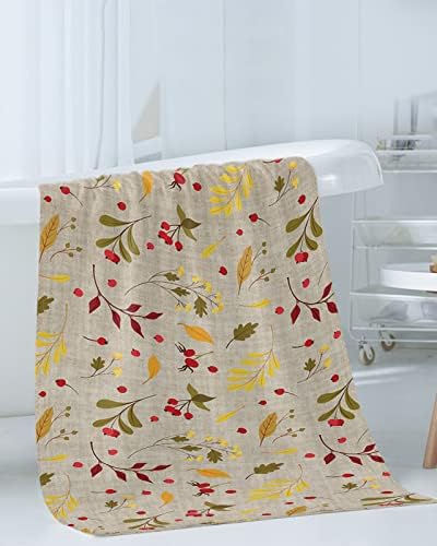Boanket Thanksgiving Fall Maple Leaves Berry Filling 3 Piece Towel Set 1