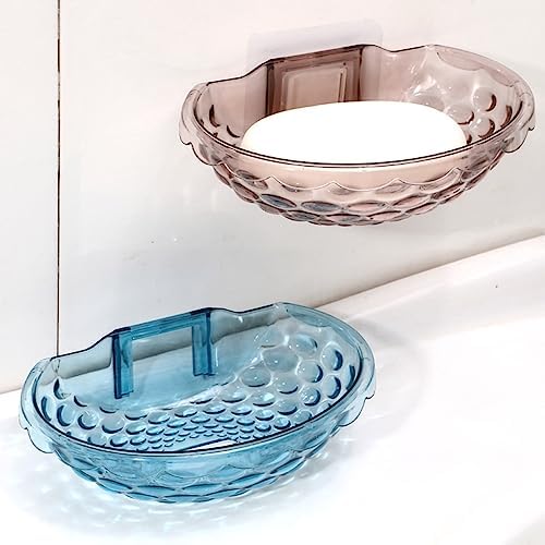 Wall Mounted Soap Holder No Drilling Self Adhesive Kitchen Bathroom Rack
