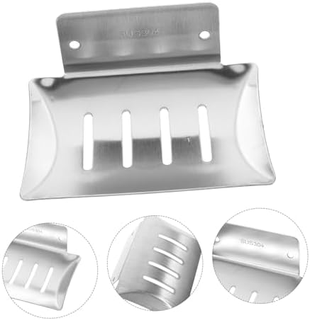 WESIEVYA Wall Mount Soap Dish with Drain and Suction Cup