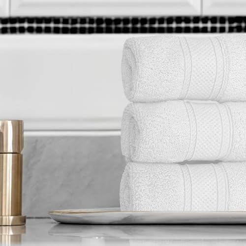 MoNiBloom 6-Piece Cotton Towel Set - White