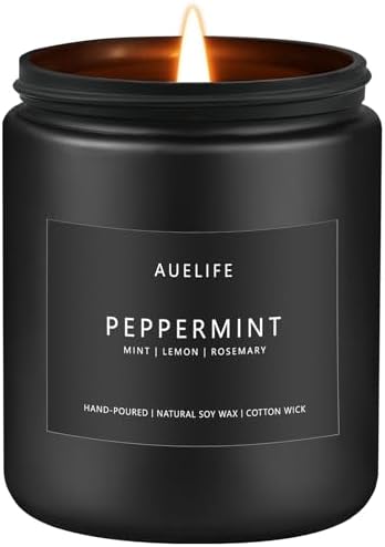 Peppermint Candle - 7oz Soy Wax Jar with Natural Mint Oil