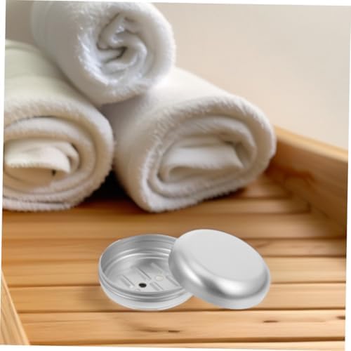 Space-Saving Round Aluminum Soap Dish Travel-Friendly Easy Maintenance