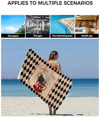 Chees D Zone Retro Diamond Plaid Bath Towel Set