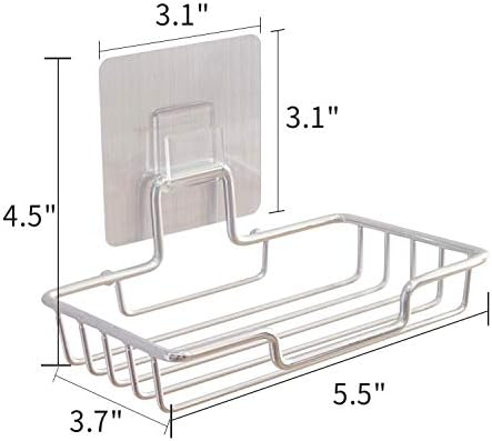 Admeya Adhesive Soap Dish with Powerful Wall Mount