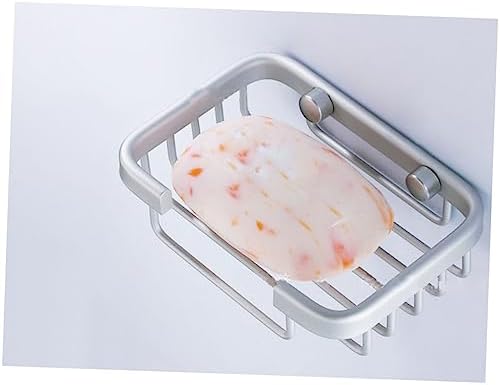 Brushed Aluminum Soap Rack with Sponge Holder and Storage Baskets