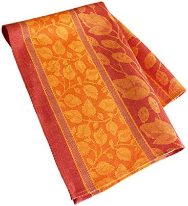 Armani International Foglio Kitchen Towel 20x28 Inch Orange-Gold