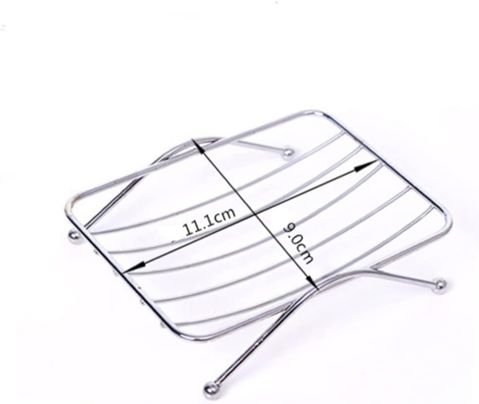 Stainless Steel Hollow-Carved Soap Dish Wall Mount Holder for Bathroom Kitchen