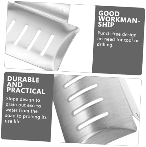 DOITOOL Wall Mounted Soap Holder Silver