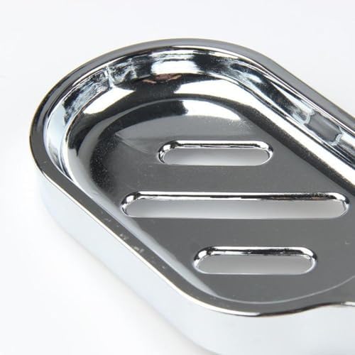 Pokinge 2pcs Adjustable Soap Holder with Chrome Plated ABS Tray