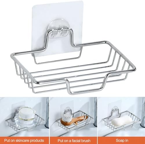 Stainless Steel Soap Dish with Anti-Rust Coating and Anti-Slip Design