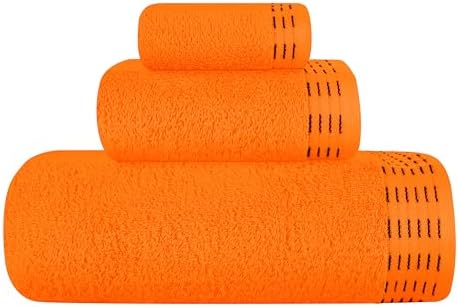 MALLONI HOME Ultra Soft 3 Pack Cotton Towel Set - Orange