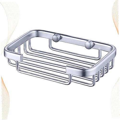 MAGICLULU Aluminium Soap Dish Holder with Drain Silver Finish