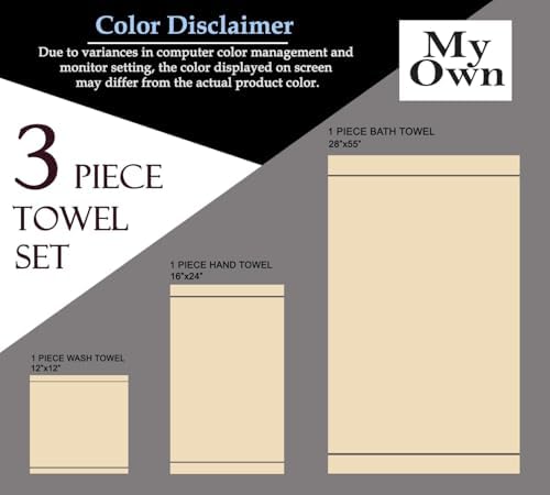 MyOwn Ultra Soft 3 Pack Cotton Towel Set - Chocolate Brown 1