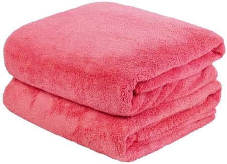 JML Luxury Spa Bath Towels 2 Pack 30x60 - 350GSM Plush Fleece Set