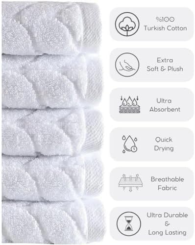 BAGNO MILANO Turkish Cotton Bath Towel Set 6 pcs Gray