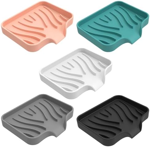Silicone Soap Box Self Draining Rectangular Holder for Bathroom Kitchen Hotel Home