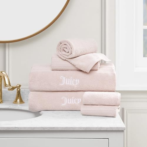 Juicy Couture Alyssa 6 Piece Bath Towel Set - Pink