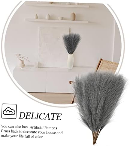 PRETYZOOM 10PCS Artificial Pampasgrass for Vase and Decor
