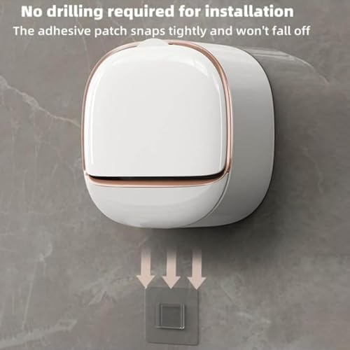 Travel Soap Dish Wall Mount Holder with Flip Lid 1