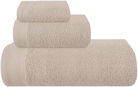 Ultra Soft 3 Pack Cotton Towel Set - Tan 1