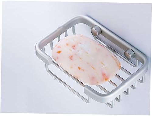 Modern Brushed Aluminum Soap Holder Organizer