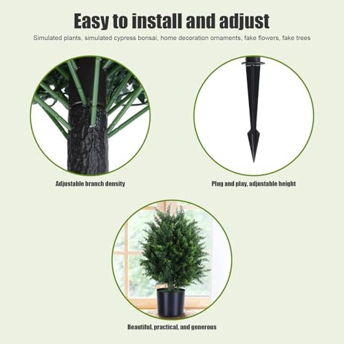 Washranp Artificial Bonsai Topiary Set of 2
