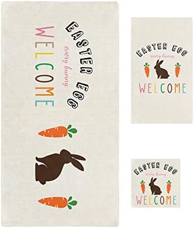 Chees D Zone Easter Bunny Carrot Bath Towel Set