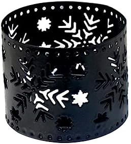 Retro Christmas Decor Iron Candle Holder Snowflake Pen Stand