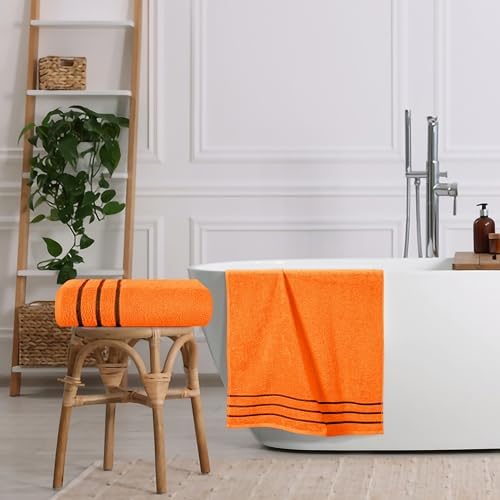 MyOwn Cotton 2 Pack Oversized Bath Towel Set - Orange 1