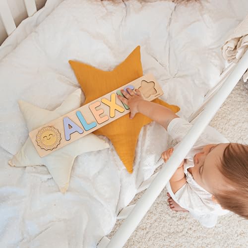 Personalized Wooden Name Puzzle with Pegs for Baby