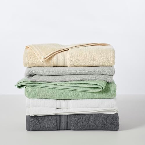 Great Bay Home Grey Bath Towel Set 6 Piece