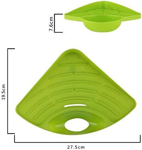 Stainless Steel Dish Cloth Holder with Vacuum Suction Cups Green