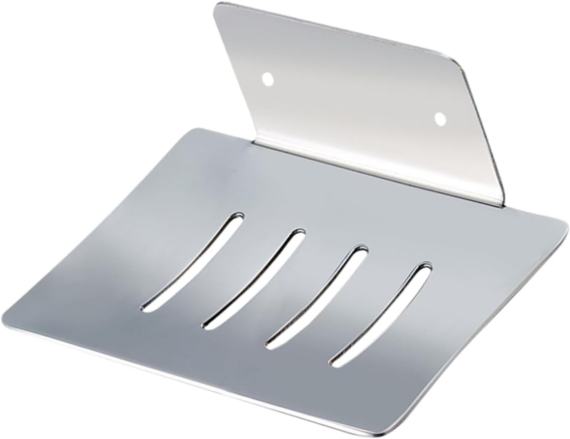 HOLIDYOYO Stainless Steel Soap Dish Holder for Bathroom Kitchen