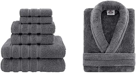 American Soft Linen X Large XX Large Robe and 6-Piece Towel Set