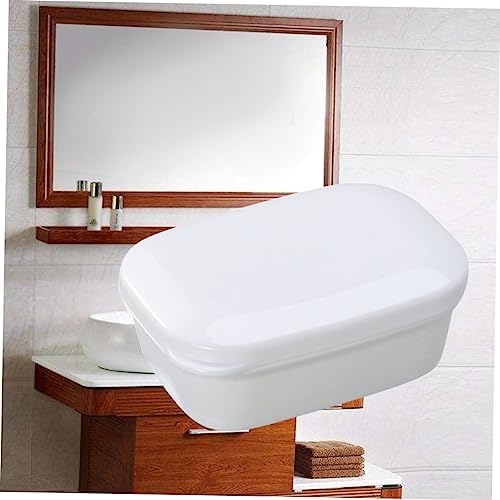 Portable Soap Dish with Drainage Leak Proof White