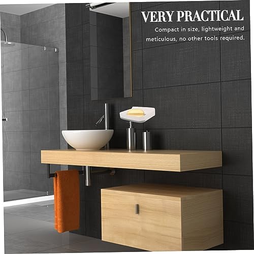 RORPOIR 1set Absorbent Soap Dish Wall Mount Fast Drying Bathroom Holder