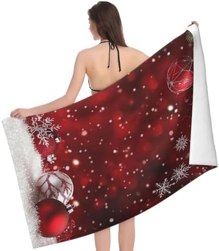 DADABULIU Christmas Red Bath Towel - Premium Microfiber