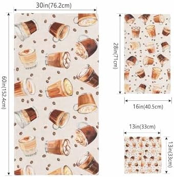 Chees D Zone Retro Coffee Bean Bath Towel Set