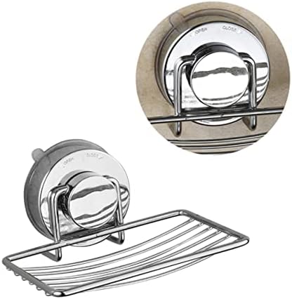 Anneome Suction Cup Soap Dish Holder Stainless Steel Easy Install No Drill