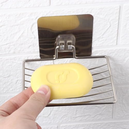 Stainless Steel Suction Soap Holder for Bathroom and Kitchen