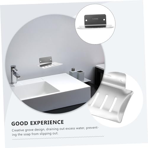 WESIEVYA Wall Mount Soap Dish with Drain and Suction Cup
