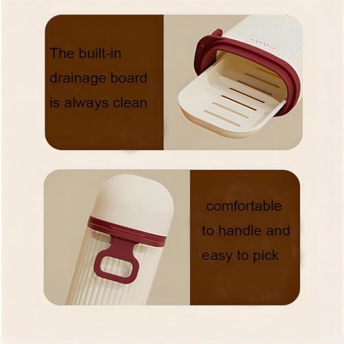 Leakproof Bar Soap Travel Case with Lid - 4 Size White