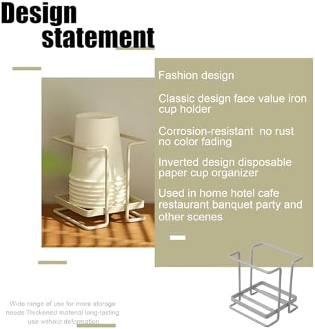 BELEFU Metal Cup Dispenser for Bathroom and Kitchen
