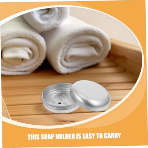 Zerodeko Round Soap Case Aluminum Soap Holder