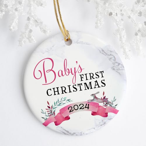 Babys First Christmas Whimsical 3-Inch Ceramic Ornament