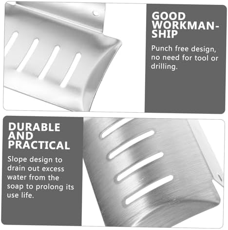 COSMEVIVI Punch Design Soap Dish Holder No Drilling